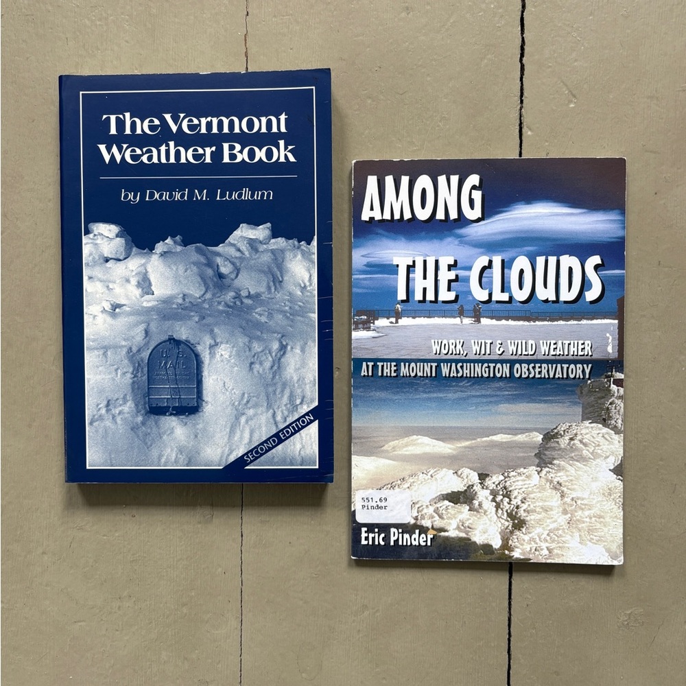 Signed Among the Clouds Mount Washington Observatory NH Vermont Weather 2 Books